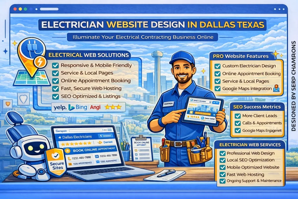 Electrician Website Design in Dallas Texas