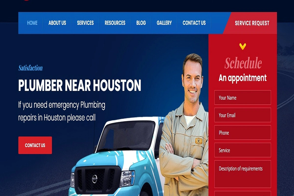 Plumbing Website Design Service Houston
